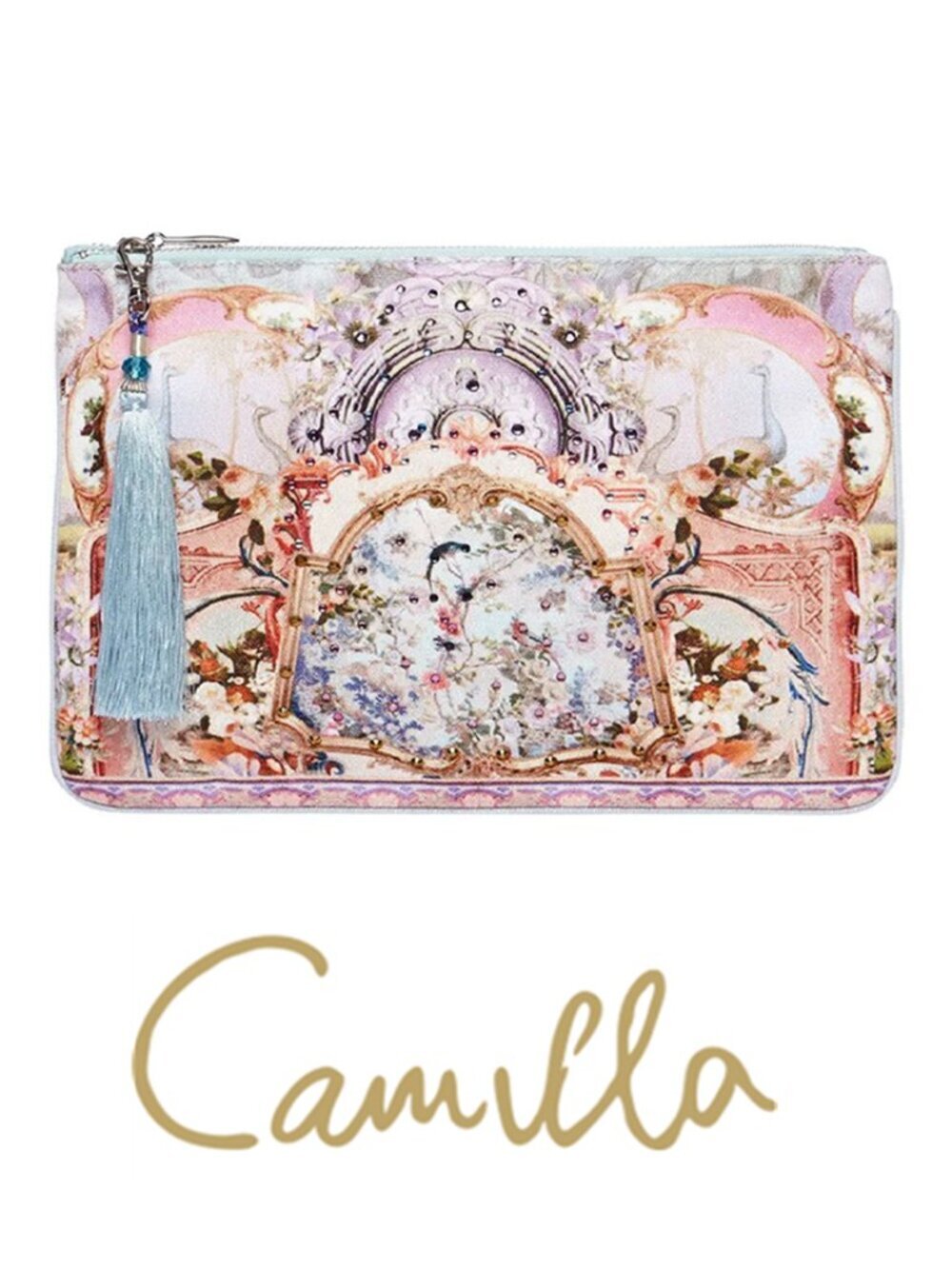 Camilla Electron Libre Small Canvas Clutch